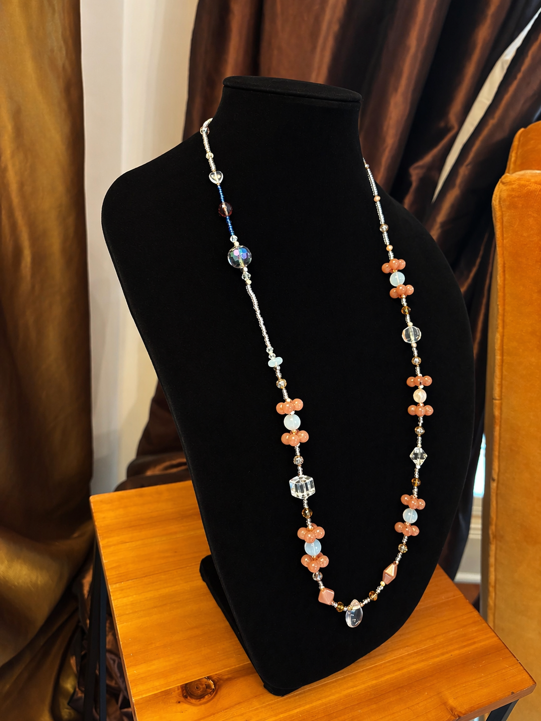 café au lait or Milk and coffee necklace