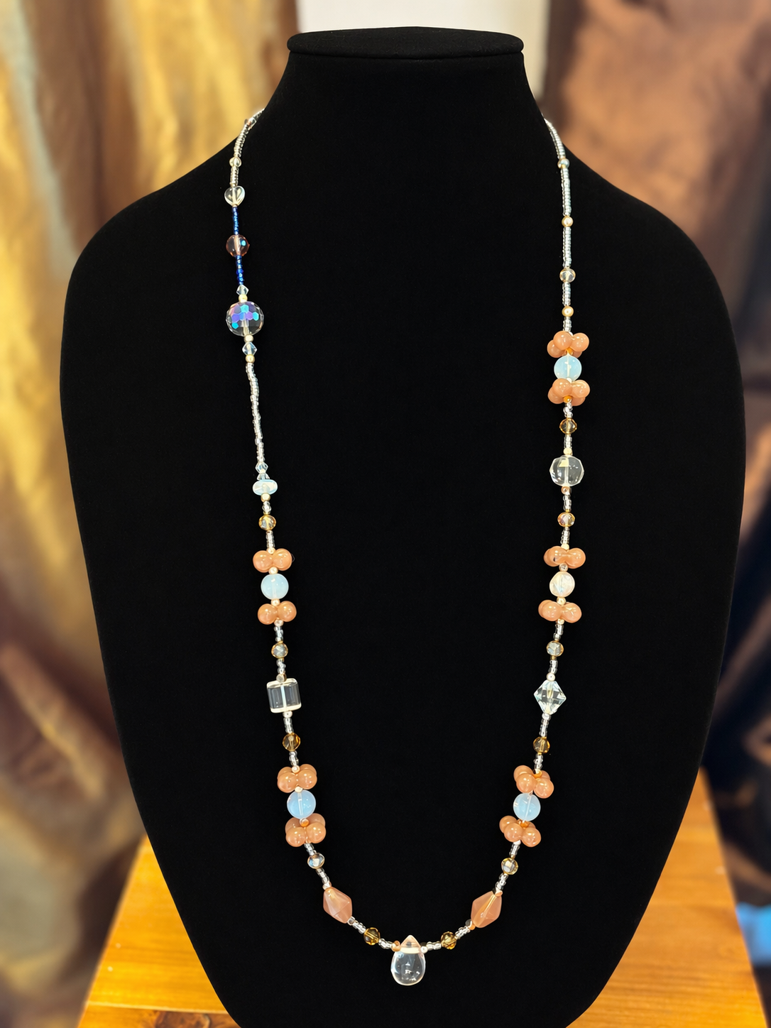café au lait or Milk and coffee necklace