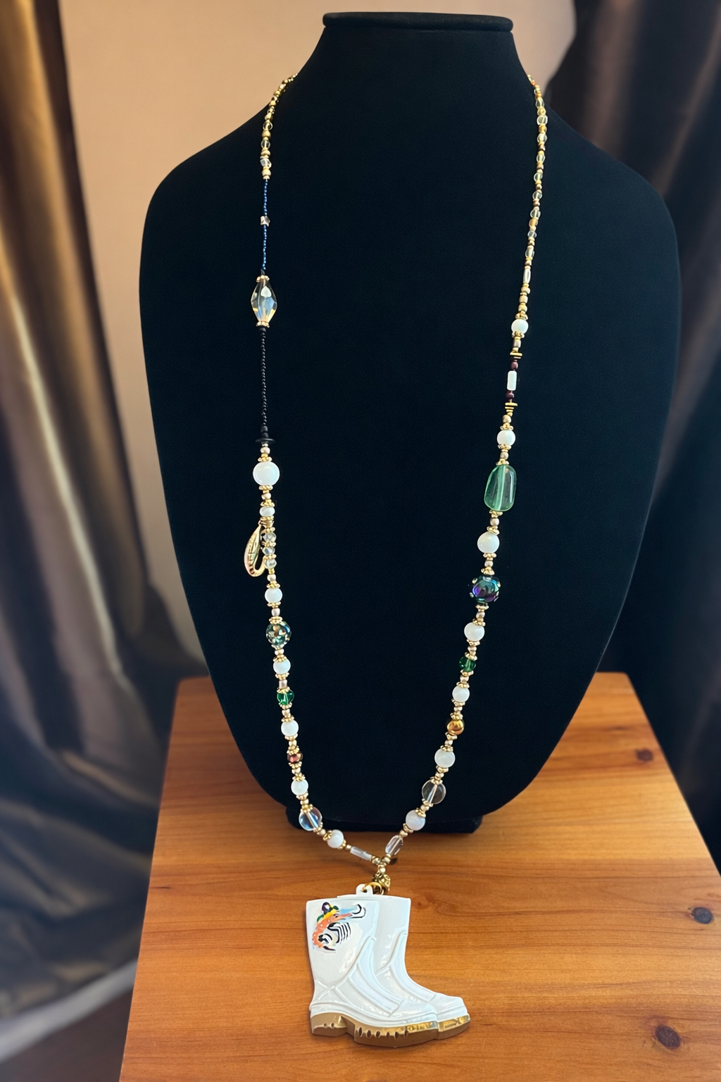 Shrimp Boot Necklace